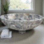 Carved Imported Arabascato Marble Bathtub